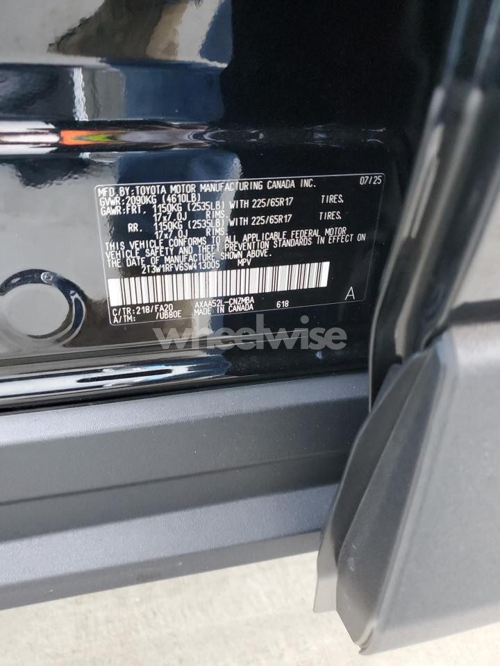 Photo 13 of 2025 TOYOTA RAV4 XLE (VIN 2T3W1RFV6SW413005)