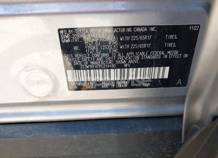 Photo 9 of 2023 Toyota Rav4 XLE (VIN 2T3W1RFV7PC214490)