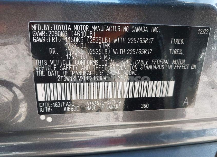 Photo 9 of 2023 Toyota Rav4 XLE (VIN 2T3W1RFV7PC216384)