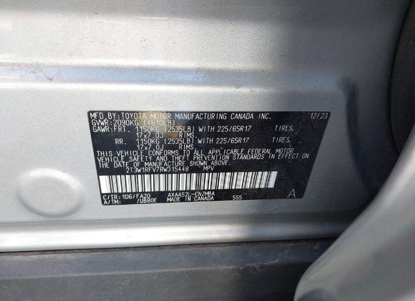 Photo 9 of 2024 Toyota Rav4 XLE (VIN 2T3W1RFV7RW315448)