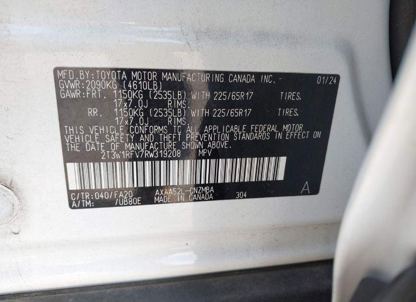 Photo 9 of 2024 Toyota Rav4 XLE (VIN 2T3W1RFV7RW319208)