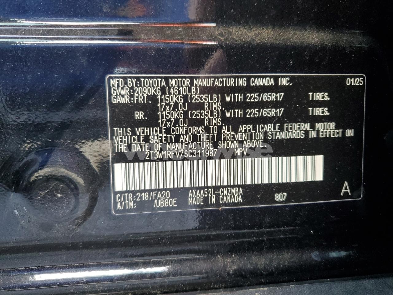 Photo 12 of 2025 TOYOTA RAV4 XLE (VIN 2T3W1RFV7SC311987)