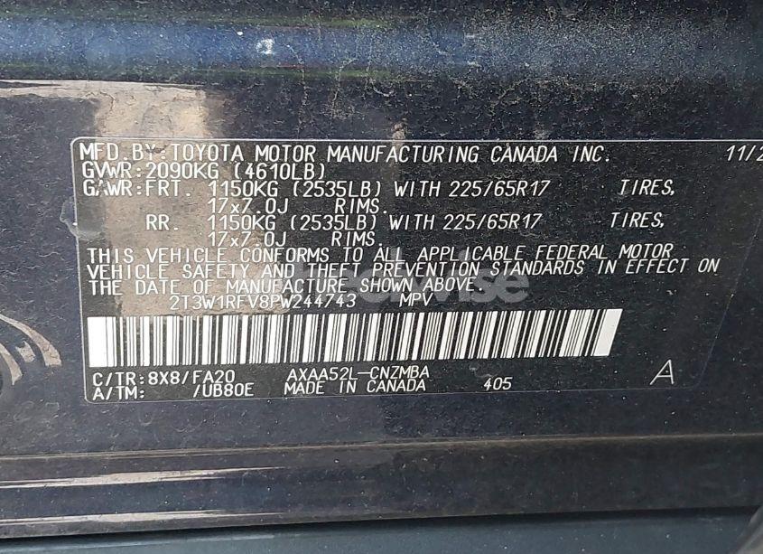 Photo 9 of 2023 Toyota Rav4 XLE (VIN 2T3W1RFV8PW244743)