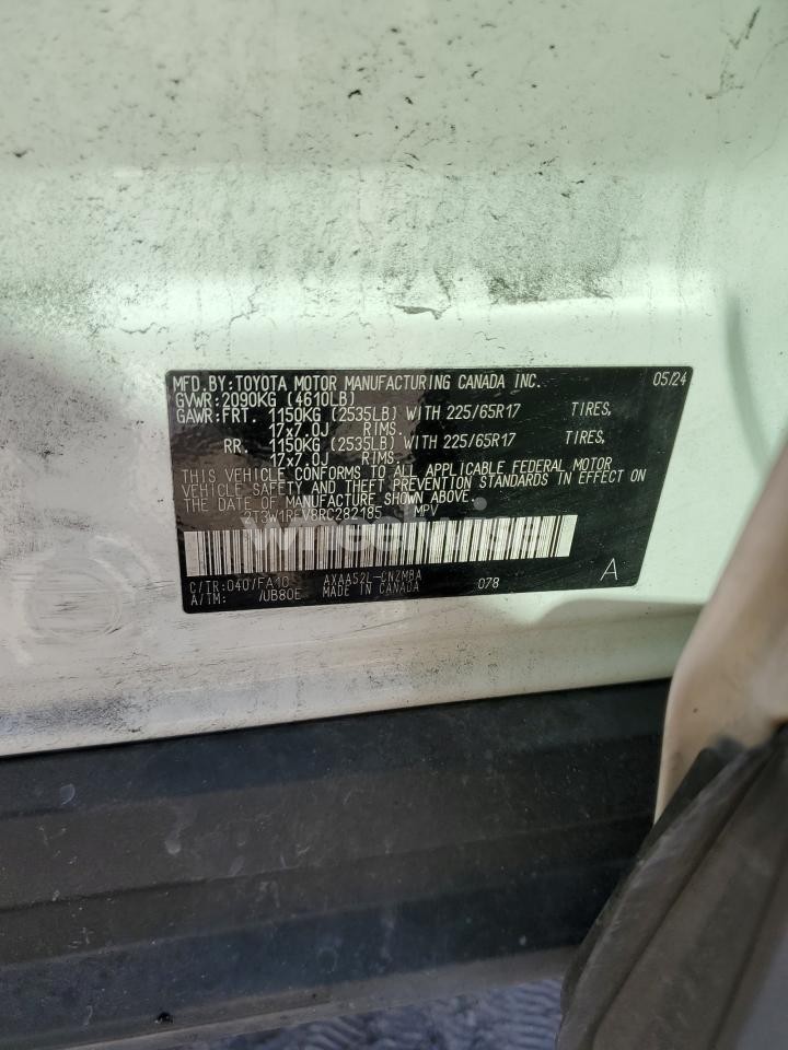 Photo 14 of 2024 TOYOTA RAV4 XLE (VIN 2T3W1RFV8RC282185)