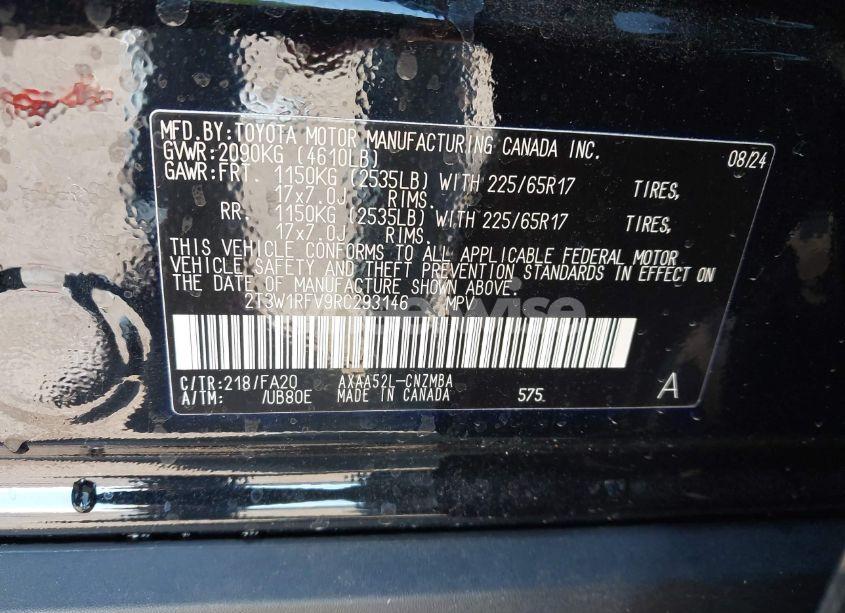 Photo 9 of 2024 Toyota Rav4 XLE (VIN 2T3W1RFV9RC293146)