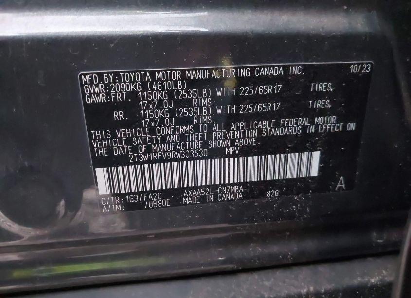 Photo 9 of 2024 Toyota Rav4 XLE (VIN 2T3W1RFV9RW303530)