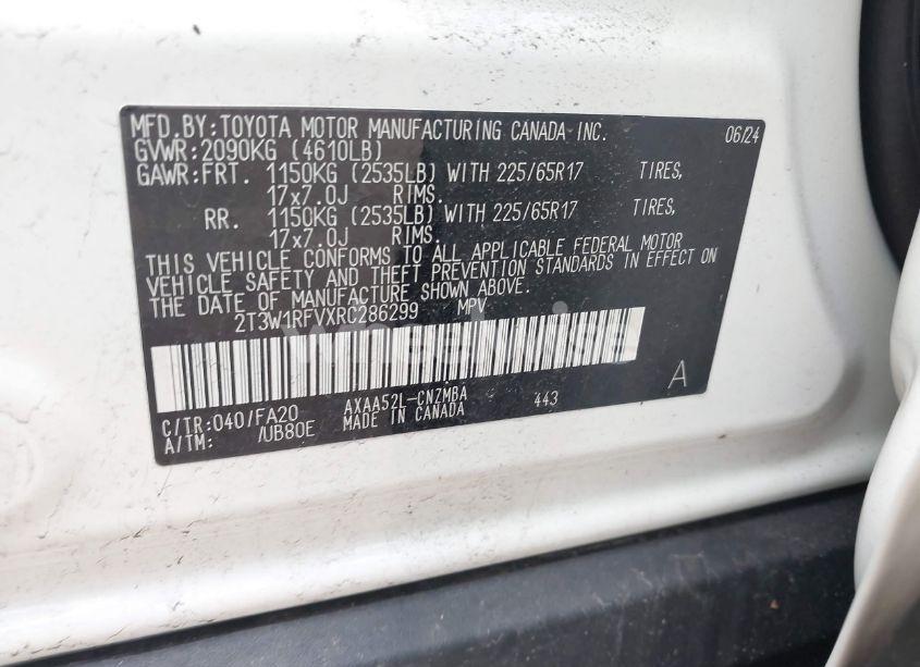 Photo 9 of 2024 Toyota Rav4 XLE (VIN 2T3W1RFVXRC286299)