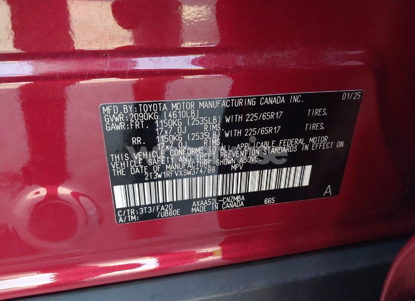 Photo 9 of 2025 Toyota Rav4 XLE (VIN 2T3W1RFVXSW374788)