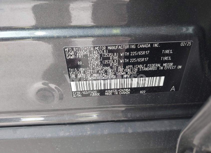 Photo 9 of 2025 Toyota Rav4 XLE (VIN 2T3W1RFVXSW379358)