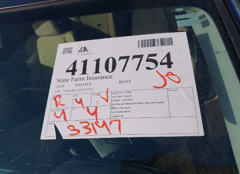 Photo 18 of 2016 Toyota Rav4 XLE (VIN 2T3WFREV2GW297912)