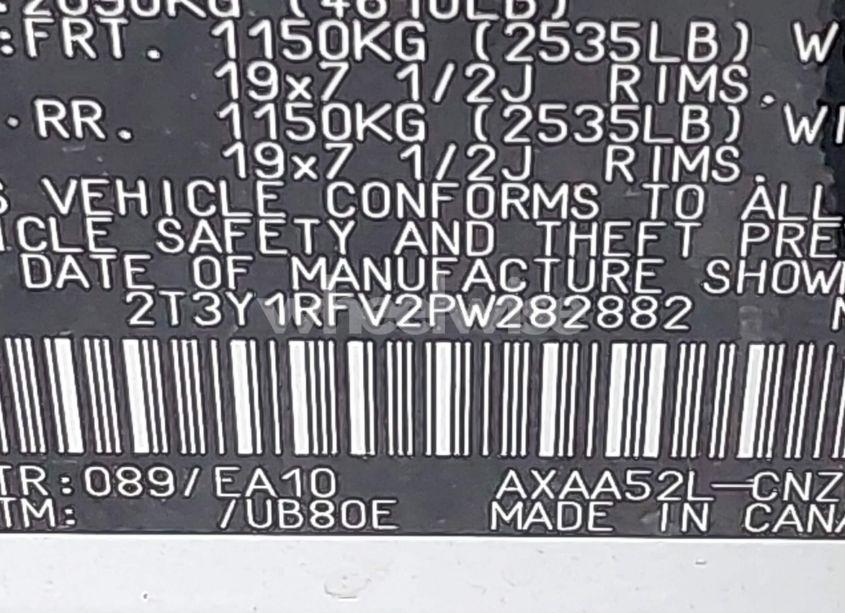 Photo 9 of 2023 Toyota Rav4 LIMITED (VIN 2T3Y1RFV2PW282882)