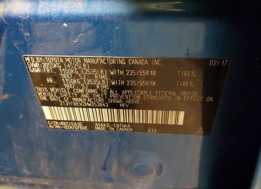 Photo 9 of 2017 Toyota Rav4 LIMITED (VIN 2T3YFREV2HW353843)