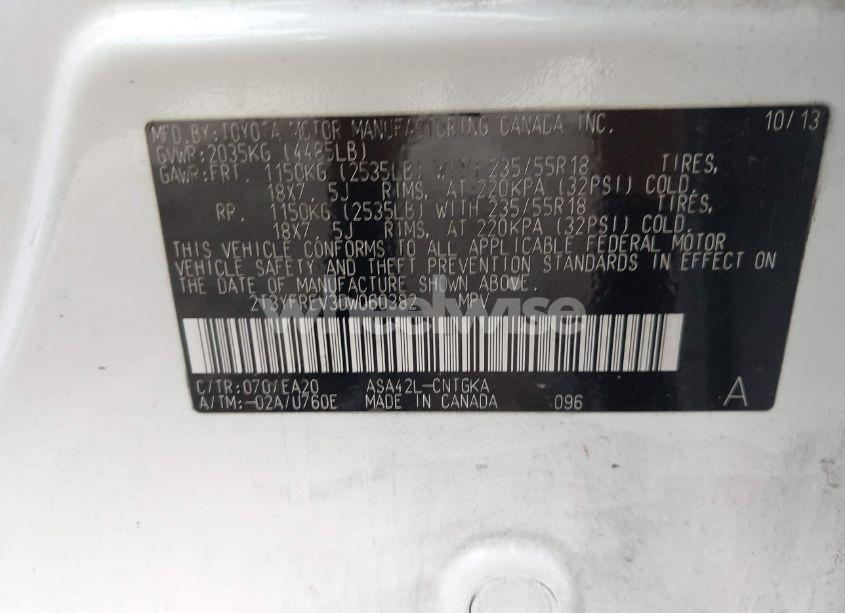 Photo 9 of 2013 Toyota Rav4 LIMITED (VIN 2T3YFREV3DW060382)