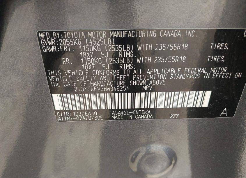 Photo 9 of 2017 Toyota Rav4 LIMITED (VIN 2T3YFREV3HW346254)