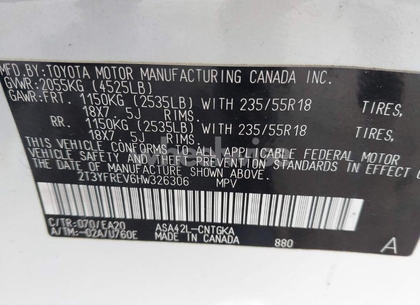 Photo 9 of 2017 Toyota Rav4 LIMITED/PLATINUM (VIN 2T3YFREV6HW326306)