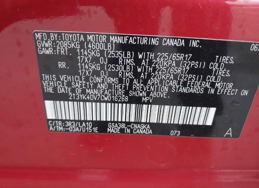 Photo 9 of 2012 Toyota Rav4 LIMITED V6 (VIN 2T3YK4DV7CW016268)