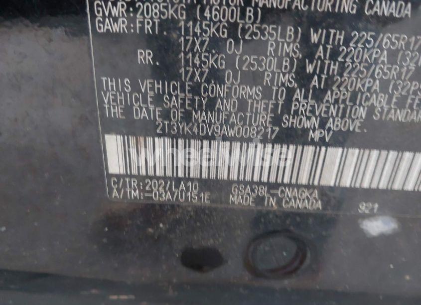 Photo 9 of 2010 Toyota Rav4 LIMITED (VIN 2T3YK4DV9AW008217)