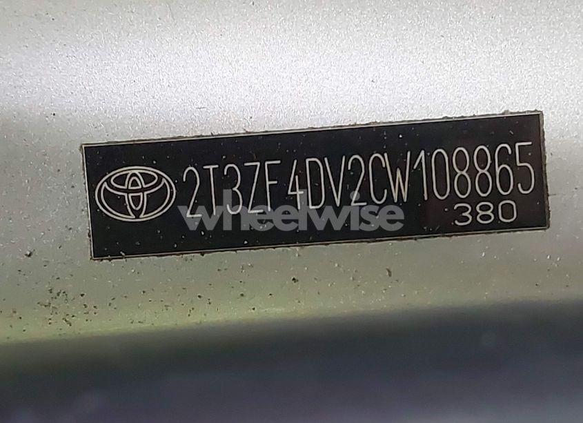 Photo 9 of 2012 Toyota Rav4 (VIN 2T3ZF4DV2CW108865)