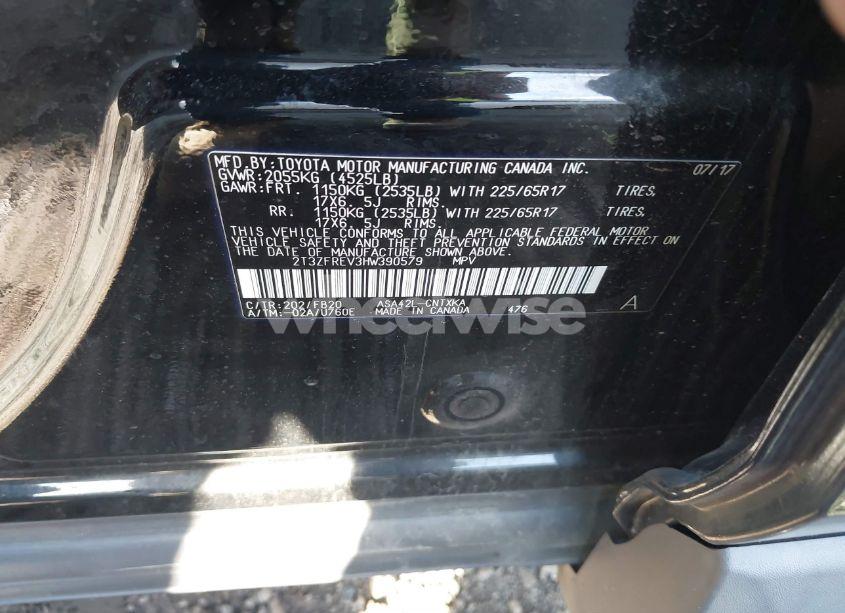 Photo 9 of 2017 Toyota Rav4 LE (VIN 2T3ZFREV3HW390579)