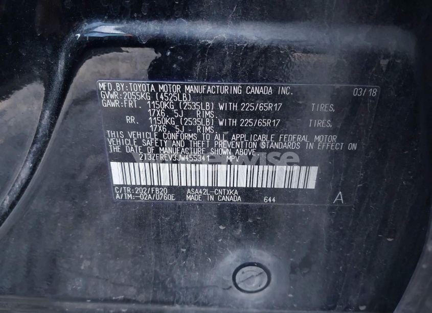 Photo 9 of 2018 Toyota Rav4 LE (VIN 2T3ZFREV3JW455341)