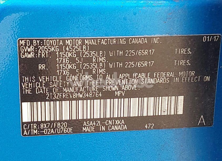 Photo 9 of 2017 Toyota Rav4 LE (VIN 2T3ZFREV8HW348764)