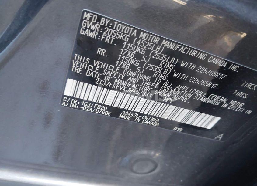 Photo 9 of 2018 Toyota Rav4 LE (VIN 2T3ZFREVXJW457331)