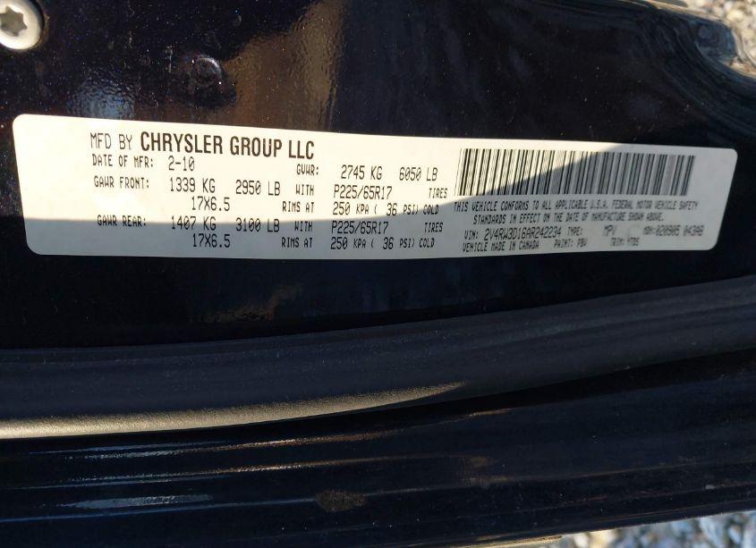 Photo 9 of 2010 Volkswagen Routan SE (VIN 2V4RW3D16AR242234)