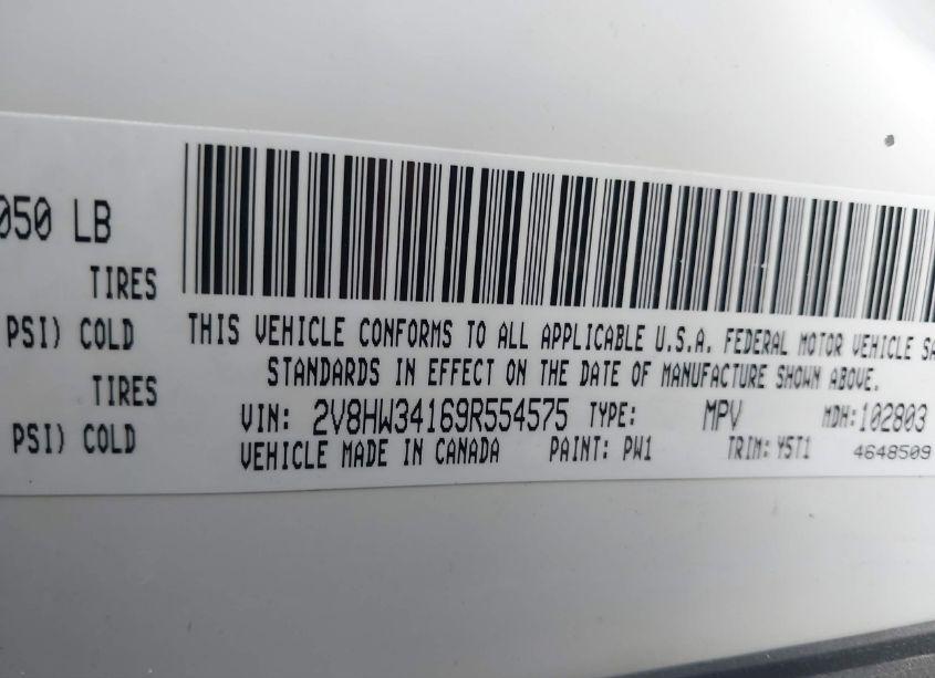 Photo 9 of 2009 Volkswagen Routan SE (VIN 2V8HW34169R554575)