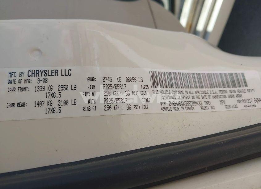 Photo 9 of 2009 Volkswagen Routan SEL PREMIUM (VIN 2V8HW64X59R500433)