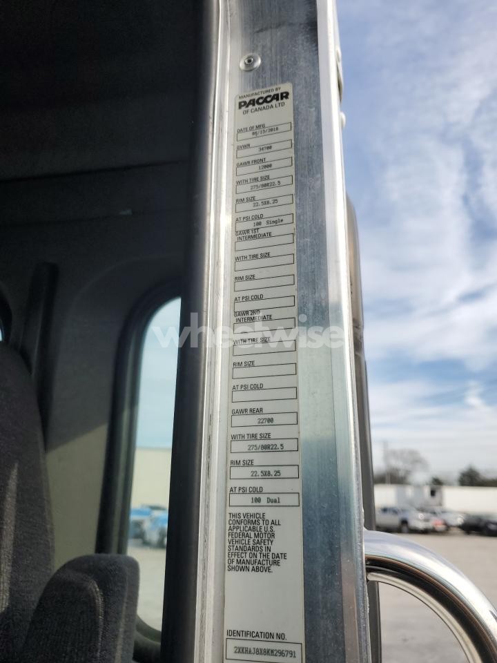 Photo 10 of 2019 KENWORTH T370 SEMI TRUCK (VIN 2XKHAJ8X8KM296791)