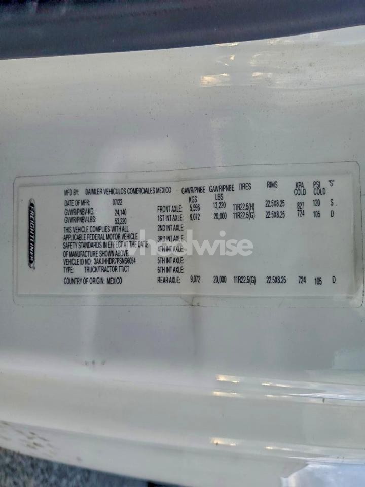 Photo 10 of 2023 FREIGHTLINER CASCADIA 126 SEMI TRUCK (VIN 3AKJHHDR7PSNS6054)