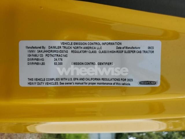 Photo 7 of 2024 FREIGHTLINER CASCADIA 126 SEMI TRUCK N/A (VIN 3AKJHHDR8RSVD0743)