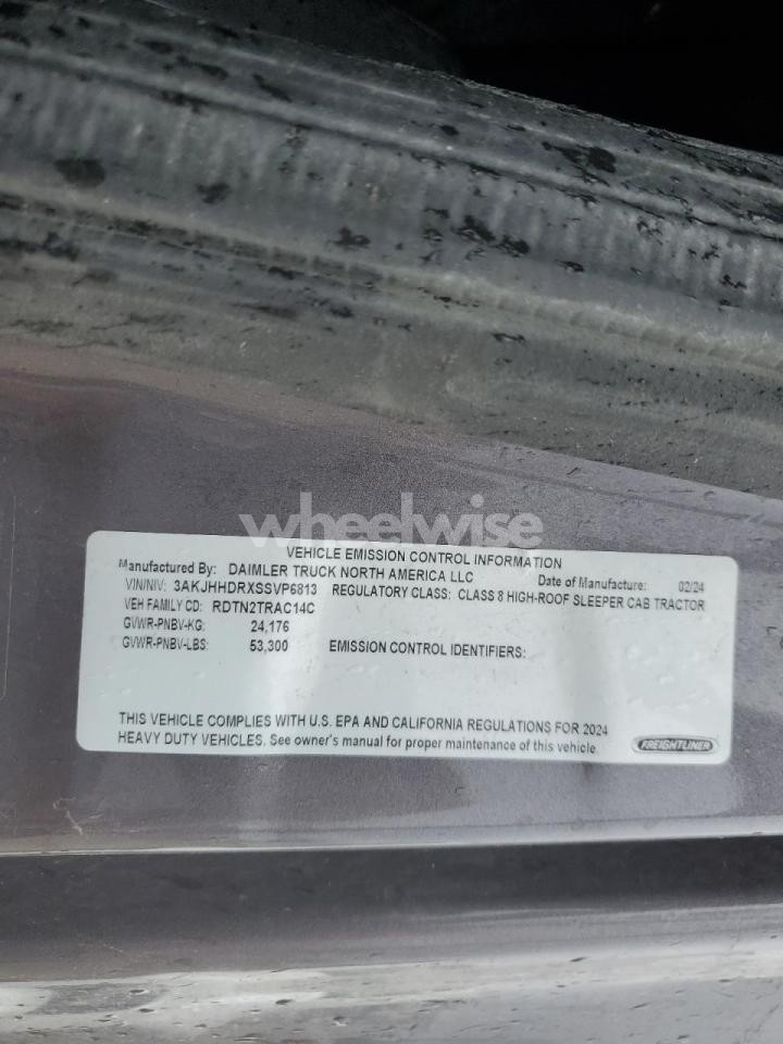 Photo 10 of 2025 FREIGHTLINER CASCADIA 126 TRUCK CAB AND CHASSIS (VIN 3AKJHHDRXSSVP6813)