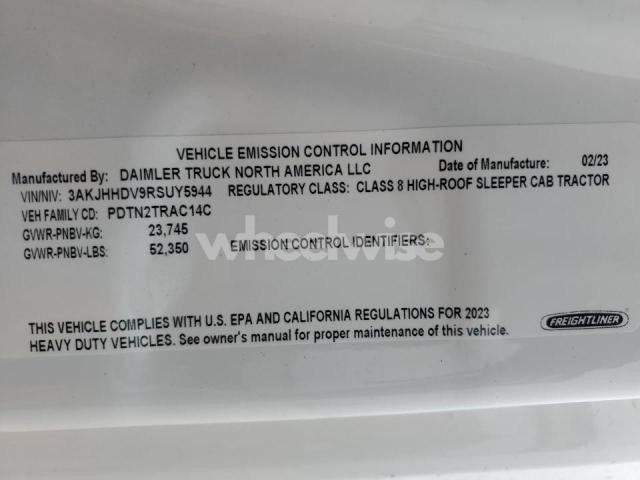 Photo 3 of 2024 FREIGHTLINER CASCADIA 126 SEMI TRUCK N/A (VIN 3AKJHHDV9RSUY5944)