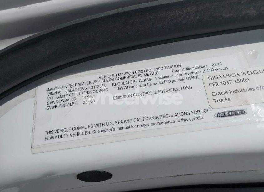 Photo 8 of 2017 Freightliner M2 112 (VIN 3ALAC4DV6HDHT2863)