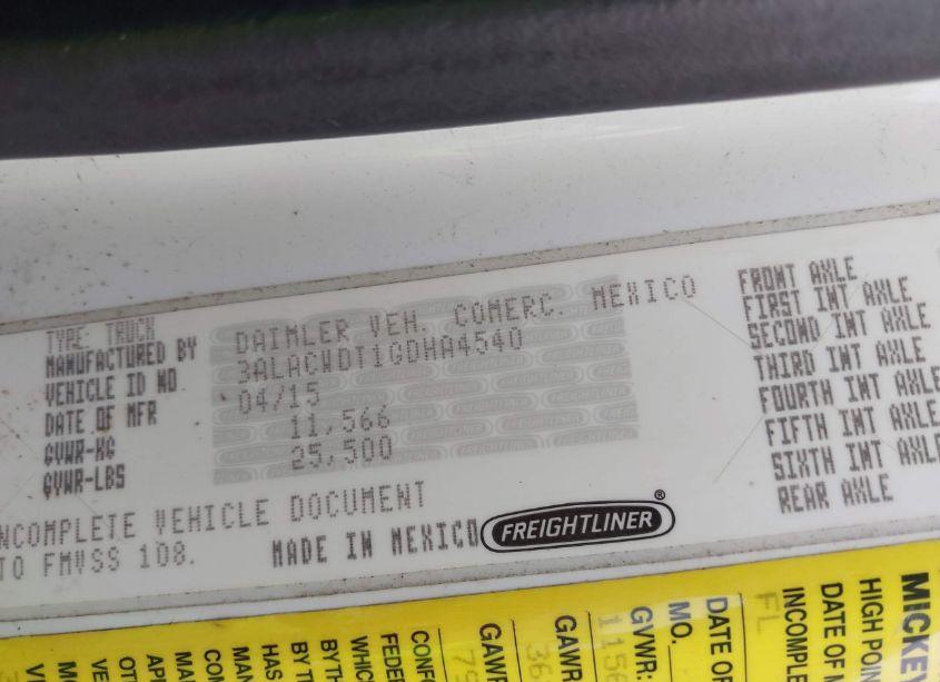 Photo 8 of 2016 Freightliner M2 106 MEDIUM DUTY (VIN 3ALACWDT1GDHA4540)