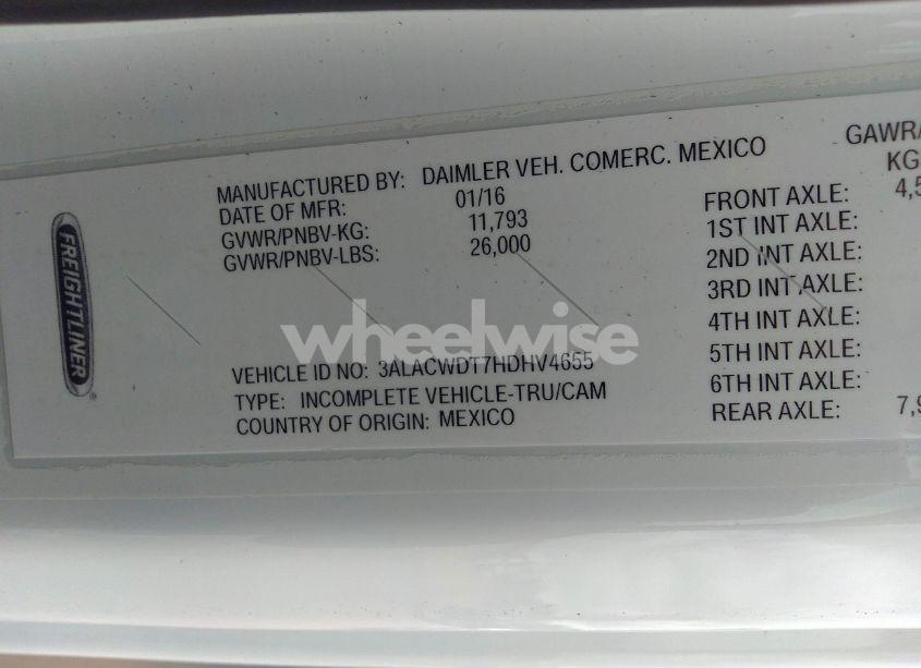 Photo 8 of 2017 Freightliner M2 106 (VIN 3ALACWDT7HDHV4655)