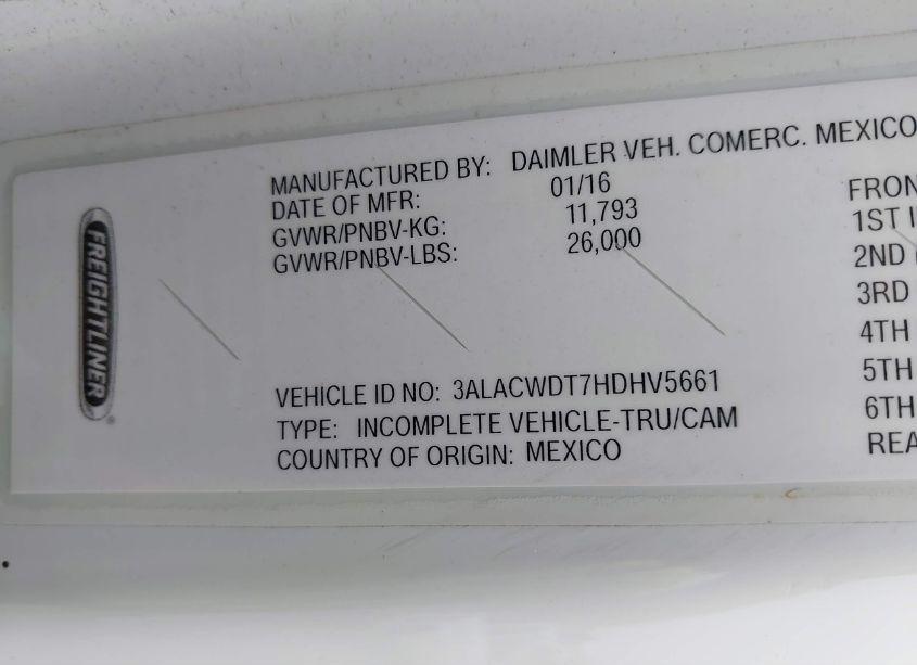 Photo 8 of 2017 Freightliner M2 106 (VIN 3ALACWDT7HDHV5661)