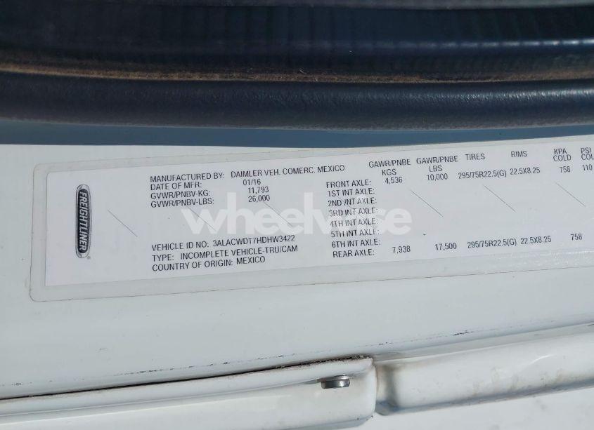 Photo 8 of 2017 Freightliner M2 106 (VIN 3ALACWDT7HDHW3422)