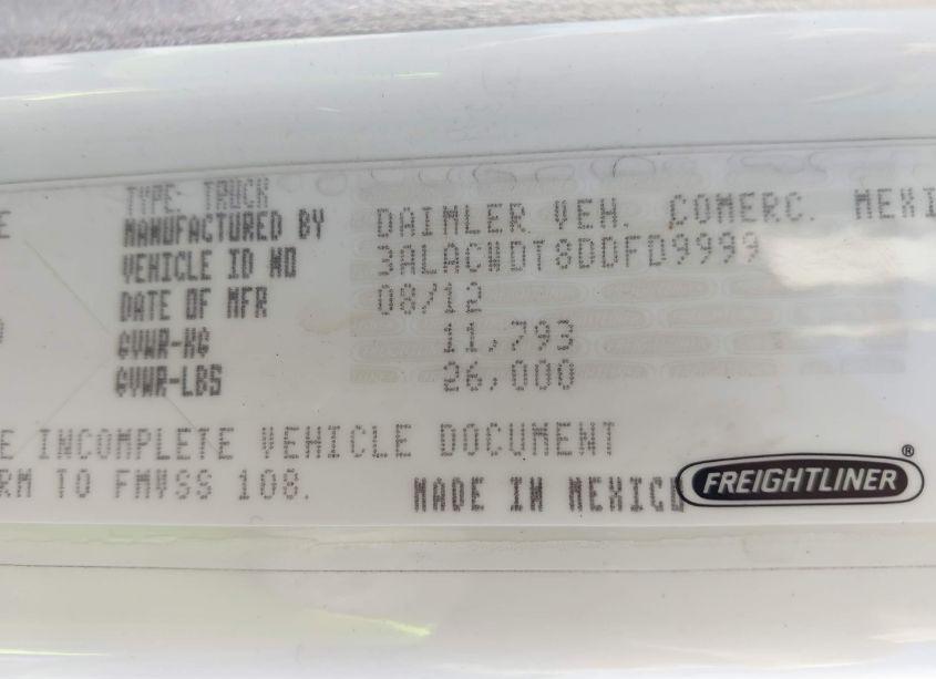 Photo 8 of 2013 Freightliner M2 106 MEDIUM DUTY (VIN 3ALACWDT8DDFD9999)