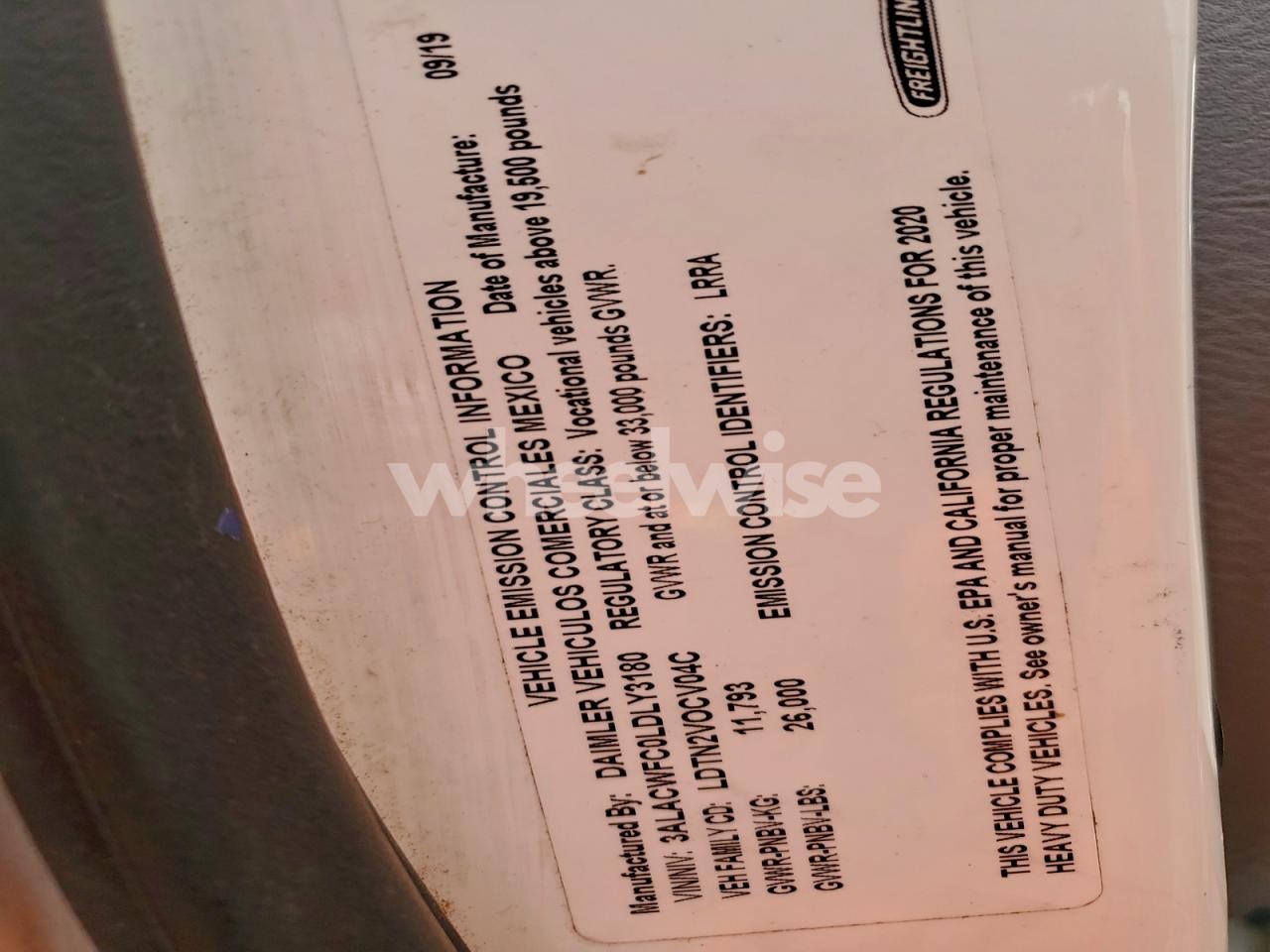 Photo 13 of 2020 FREIGHTLINER M2 106 MED - BOX TRUCK (VIN 3ALACWFC0LDLY3180)