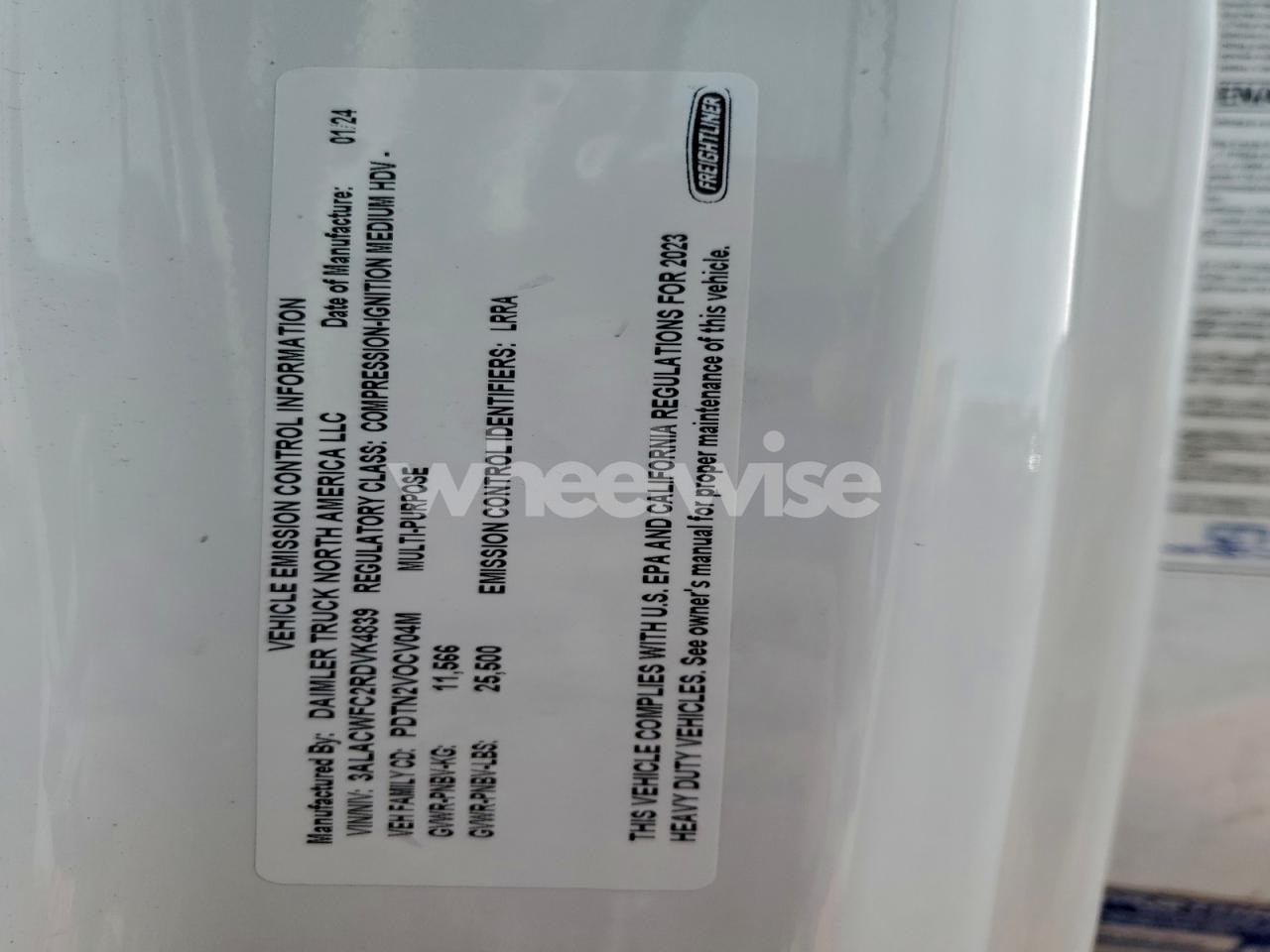 Photo 13 of 2024 FREIGHTLINER BUSINESS CLASS M2 BOX TRUCK (VIN 3ALACWFC2RDVK4839)