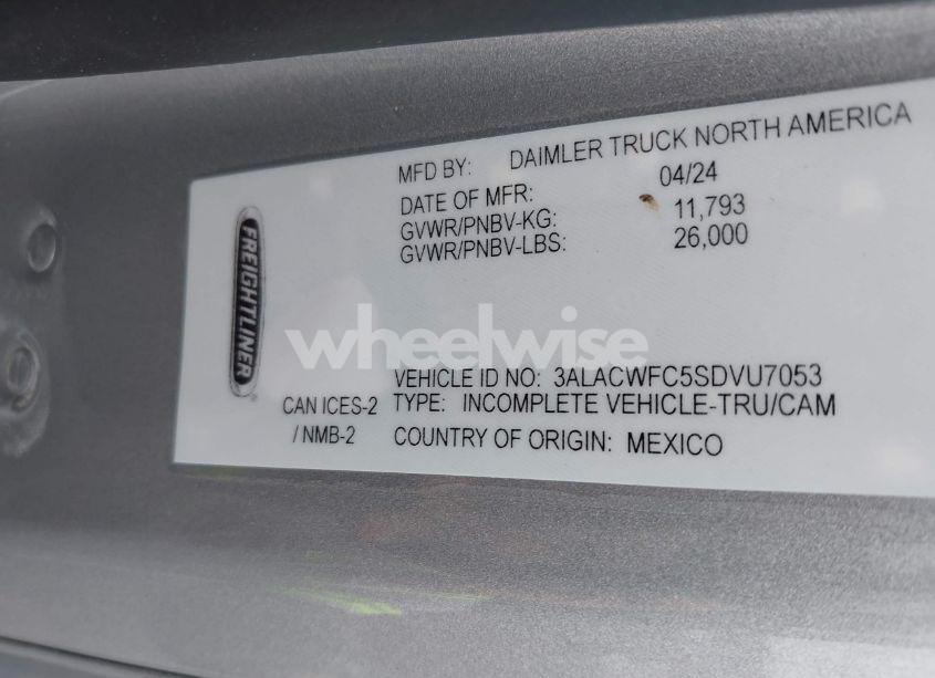 Photo 8 of 2025 Freightliner M2 106 (VIN 3ALACWFC5SDVU7053)