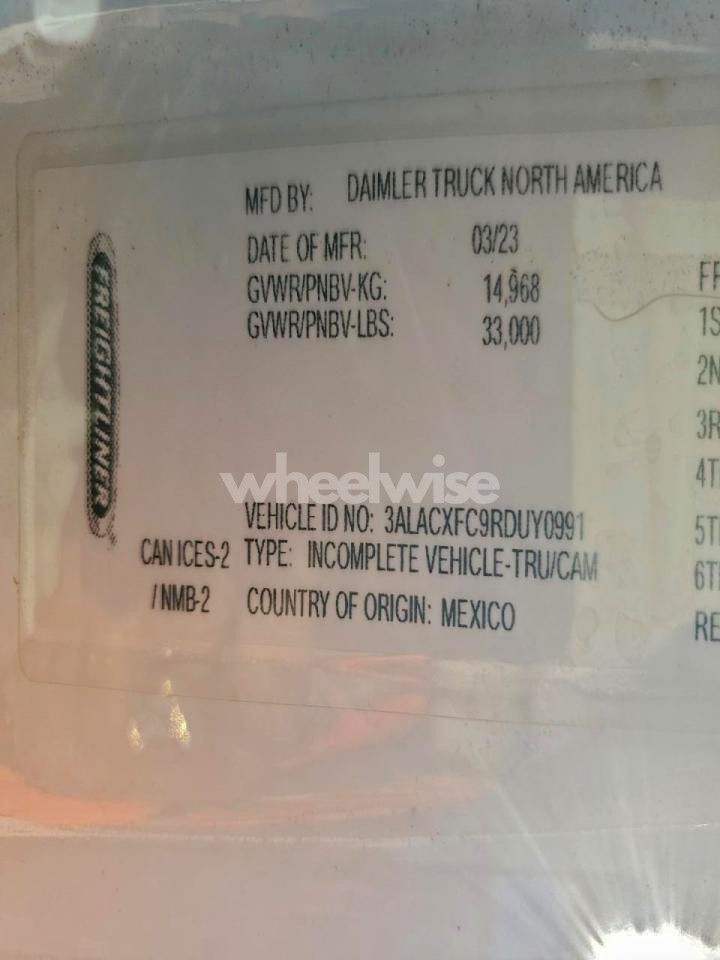 Photo 10 of 2024 FREIGHTLINER BUSINESS CLASS M2 CRANE TRUCK (VIN 3ALACXFC9RDUY0991)