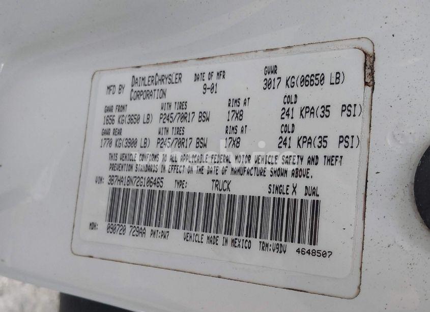 Photo 9 of 2002 Dodge Ram 1500 ST (VIN 3B7HA18N72G106465)