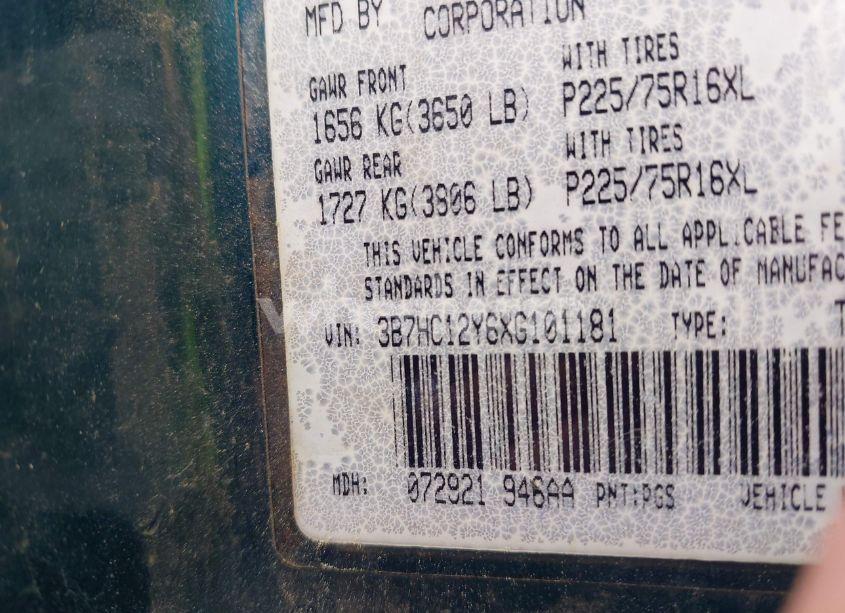 Photo 9 of 1999 Dodge Ram 1500 ST (VIN 3B7HC12Y6XG101181)