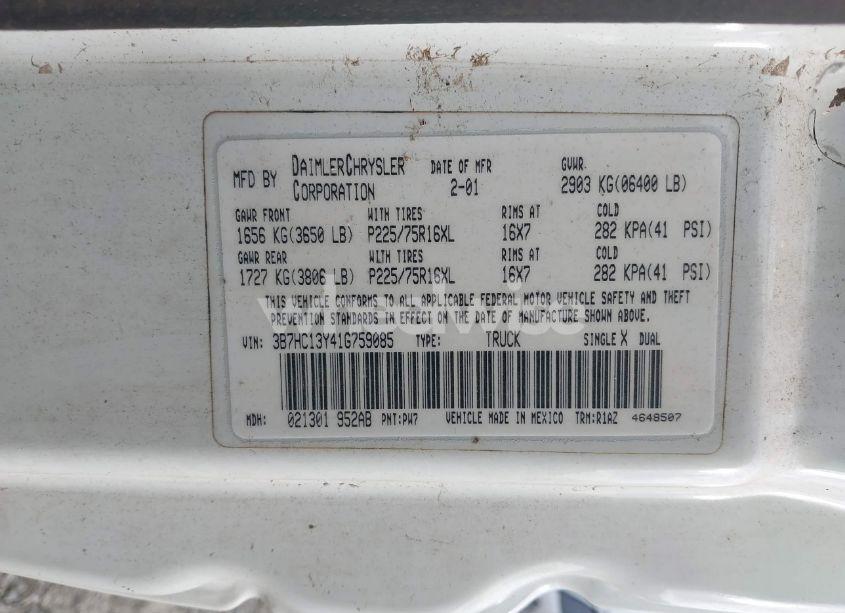 Photo 9 of 2001 Dodge Ram 1500 ST (VIN 3B7HC13Y41G759085)