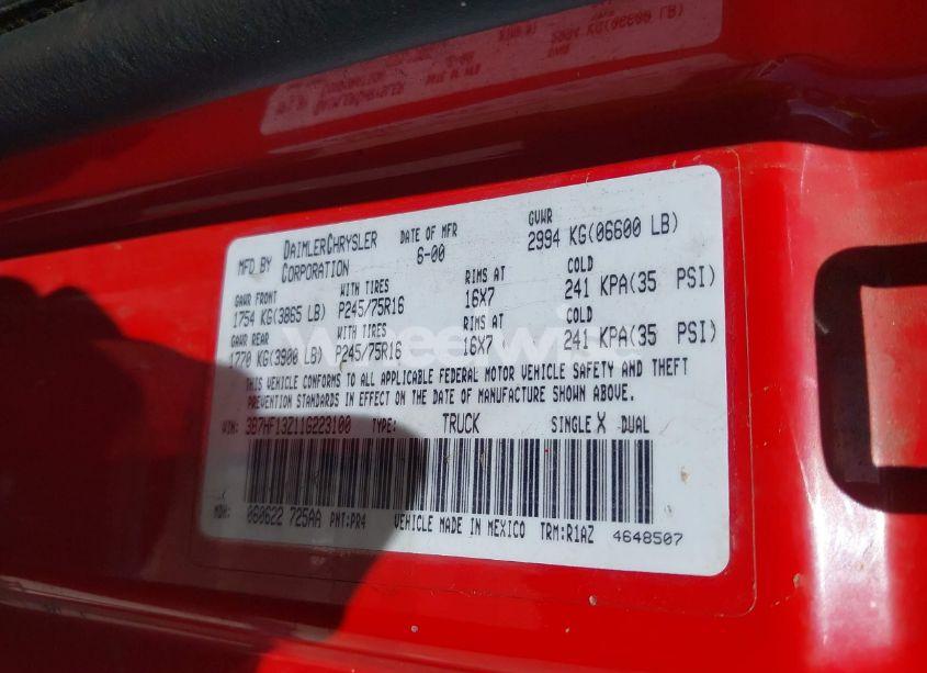 Photo 9 of 2001 Dodge Ram 1500 ST (VIN 3B7HF13Z11G223100)