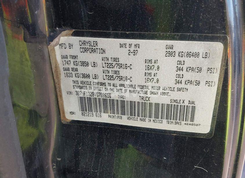 Photo 9 of 1997 Dodge Ram 1500 ST (VIN 3B7HF13Z8VG780656)