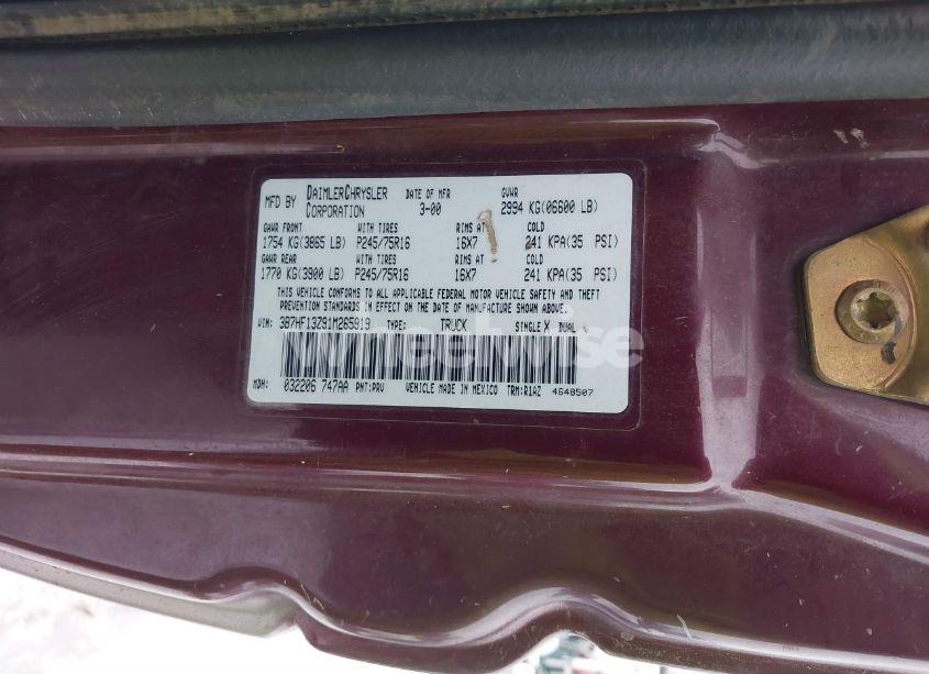 Photo 9 of 2001 Dodge Ram 1500 ST (VIN 3B7HF13Z91M265919)